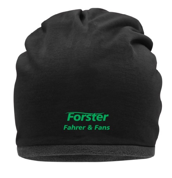 Fleece Beanie mit Forster Fahrer & Fans Schriftzug
